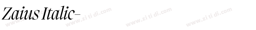 Zaius Italic字体转换